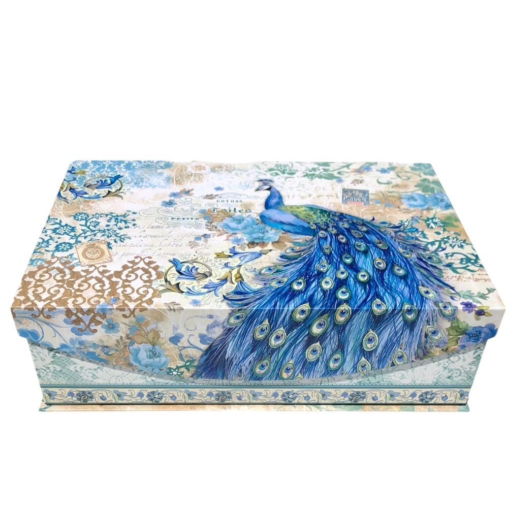 Pooch & Sweetheart Papeterie Peacock Flip Top Decorative Nesting Box (98595)